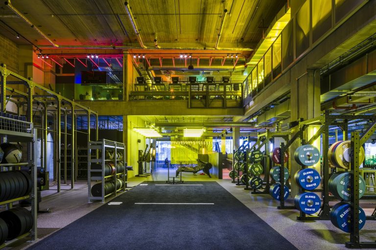 Gymbox Corporate Wellness. Elephant & Castle turf and freeweights area