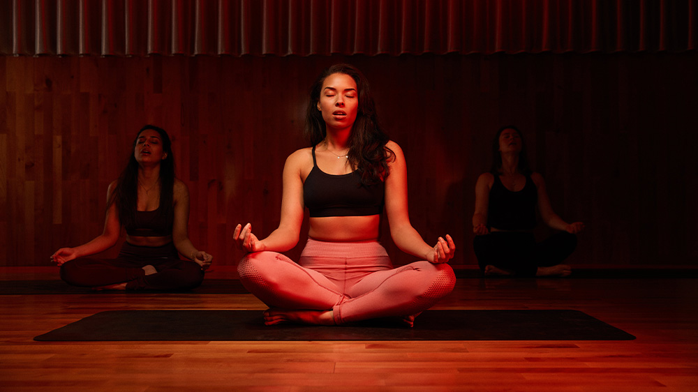 Breathwork, woman meditating