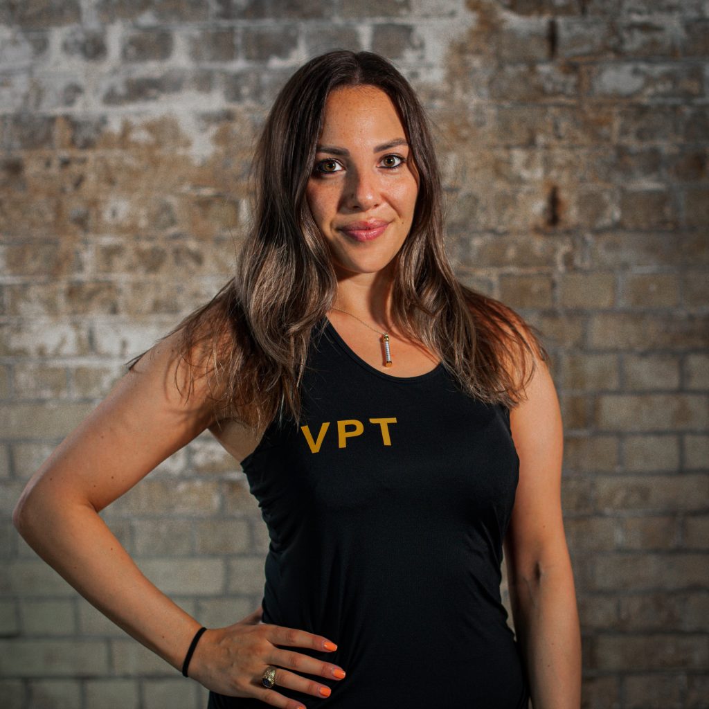 Personal trainer Sophie Harris at Gymbox Holborn specialising in strength & conditioning, body transformation, pre & post-natal, and functional training.