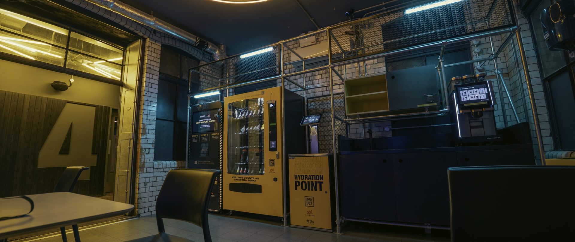 Gymbox Victoria social wall - free protein and coffee