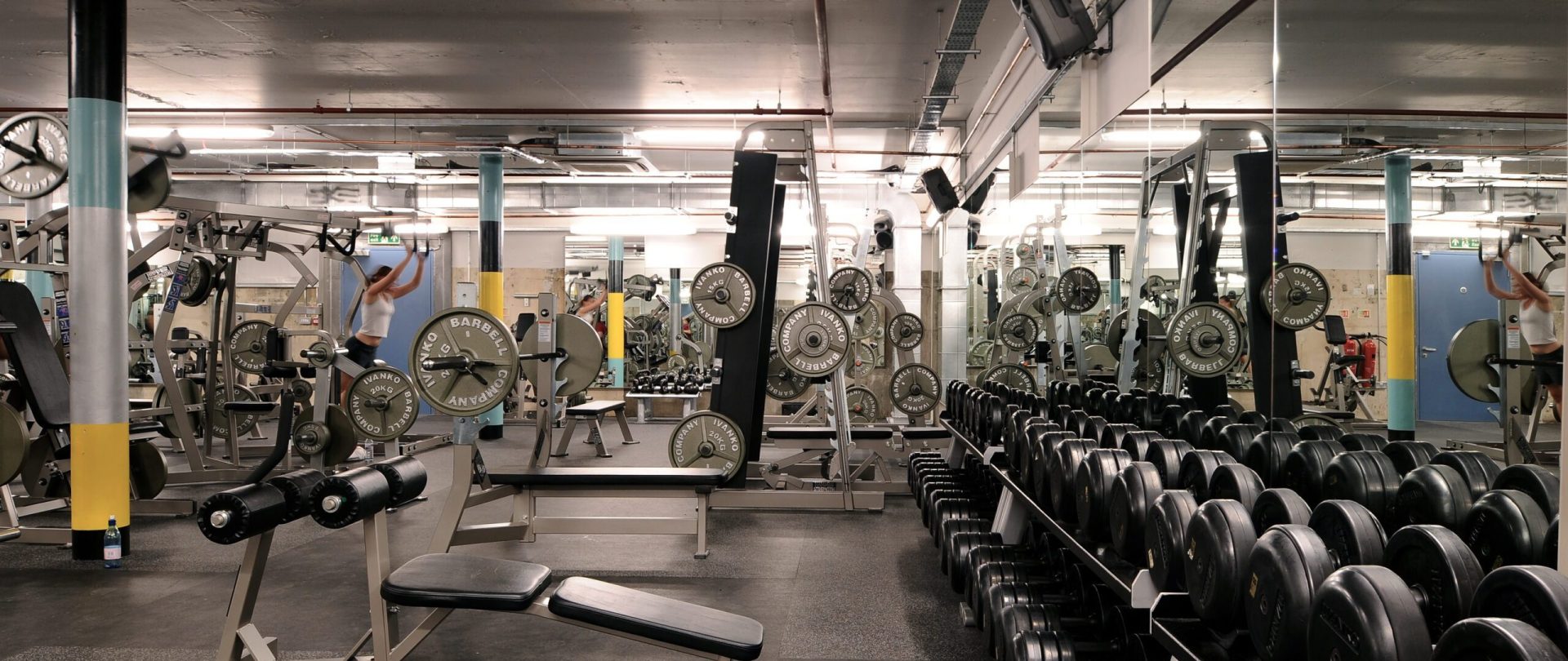 Gymbox Bank free weights room